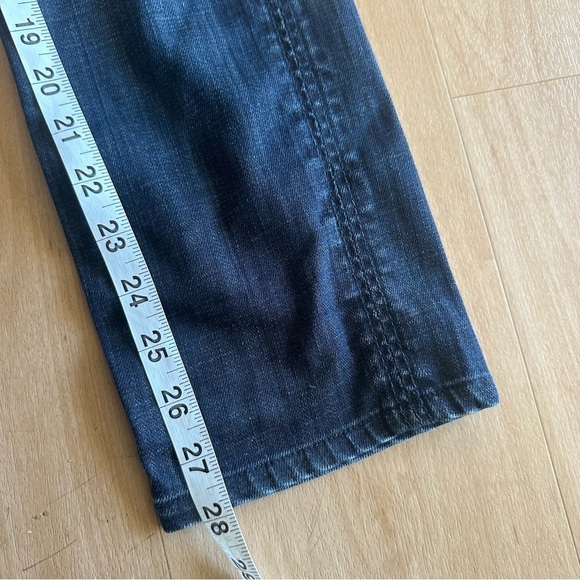 Hudson Button Fly Mid Rise Dark Wash Straight Leg Denim Jeans - Picture 10 of 12